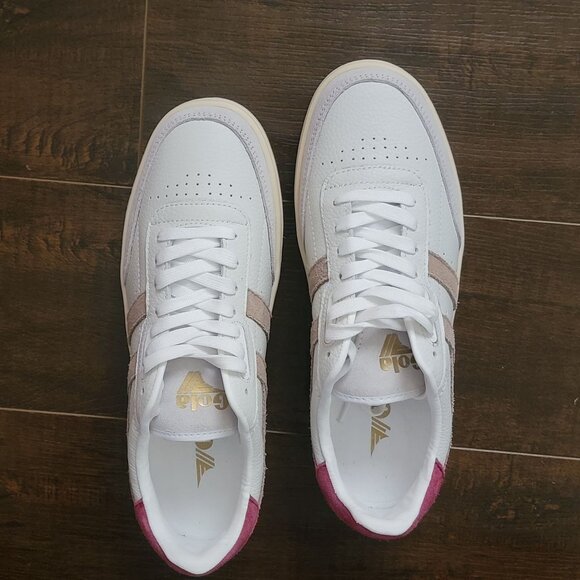 NEW Anthropologie Gola Falcon Sneakers Womens 7 Athleisure Contemporary Preppy - Picture 4 of 8